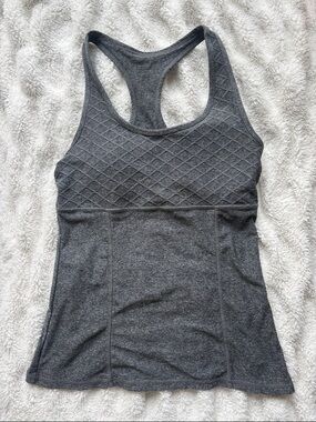 Head (Highlife) Heather Gray Racerback Tank Top With Built in Bra